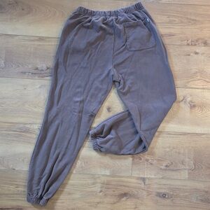 ARITZIA Sundae School Made in Heaven Chocholate Brown Jogger Sweatpants L